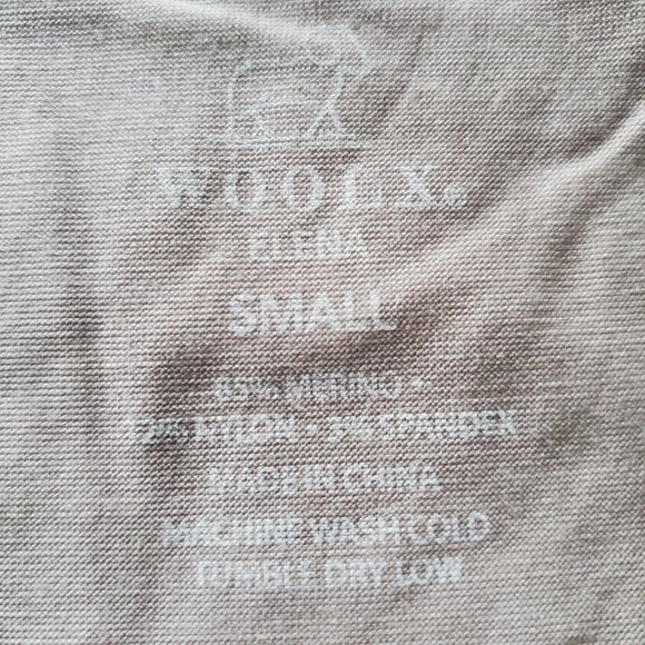 Woolx Elena V Neck 3/4 Sleeve Wool Blend Top Mocha Meringue Small - Picture 5 of 12